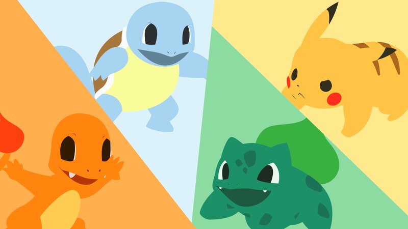 Four Starter Pokémon — Yellow