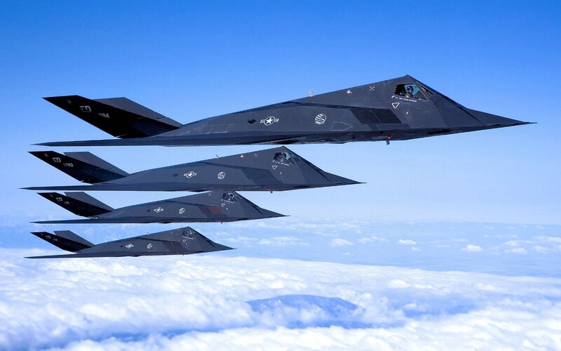 Four Stealth Fighter Jets