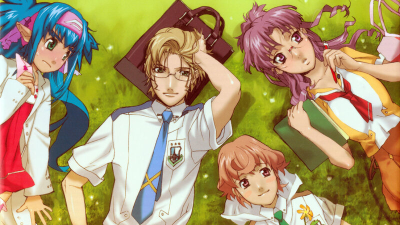 Four Students on Grass