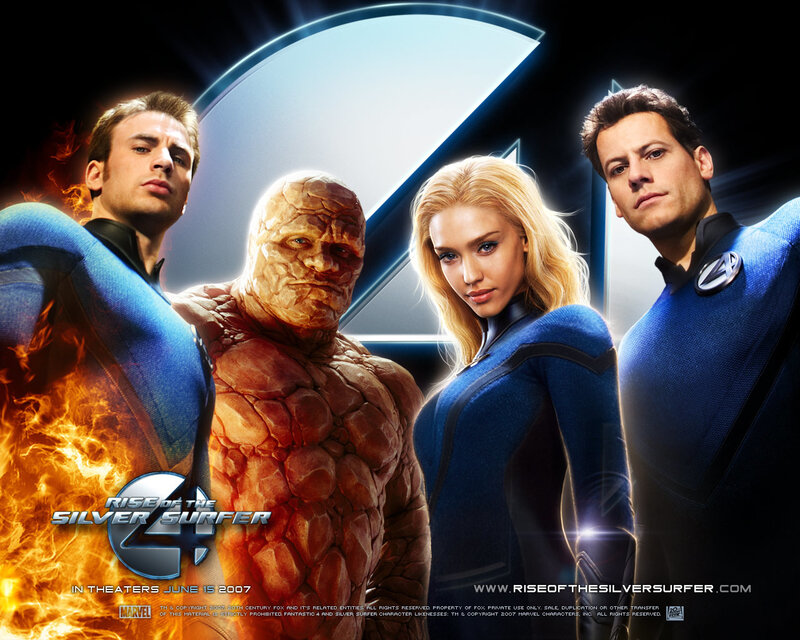 Four Superheroes Standing — Blue