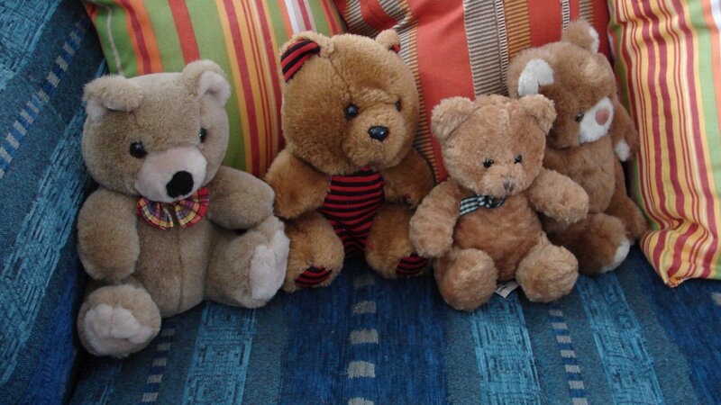 Four Teddy Bears — Brown
