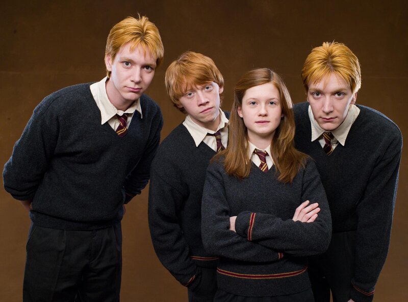 Four Teenagers in School Uniforms — Brown