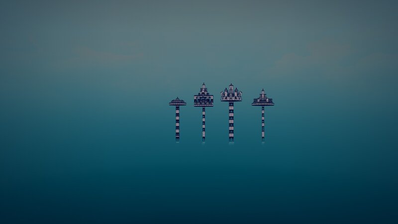 Four Towers in Water