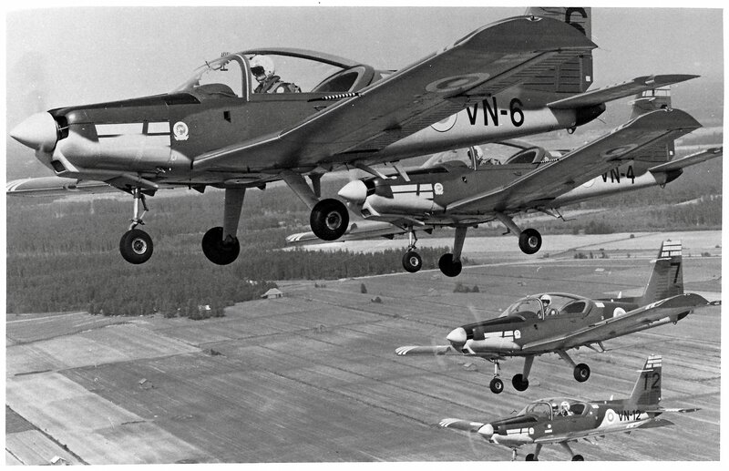 Four Training Aircraft in Formation