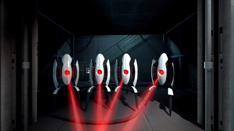 Four Turrets in Corridor