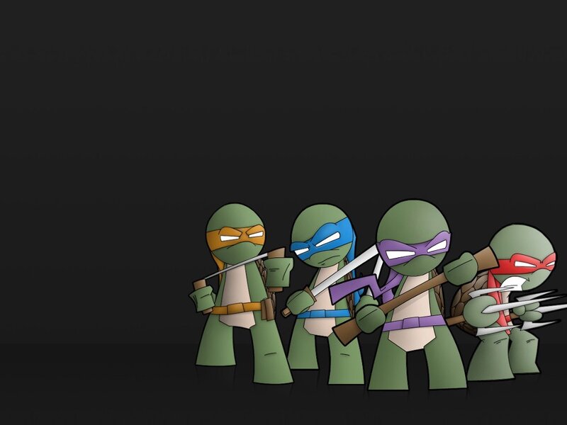 Four Turtle Ninjas — Green, Dramatic