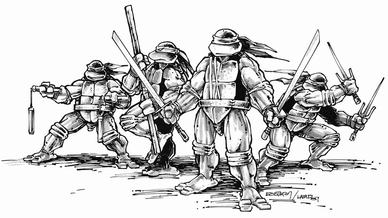 Four Turtle Warriors — Black, Action