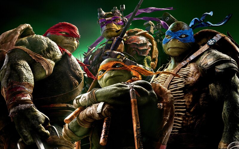Four Turtle Warriors — Green, Dramatic, 3d Render, Masks