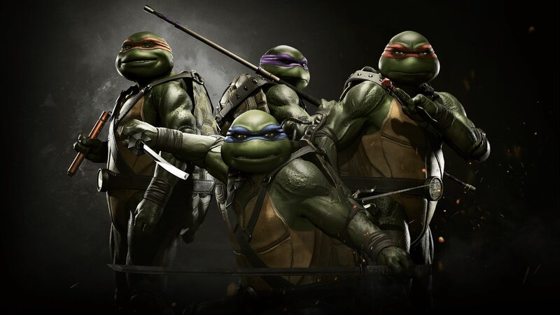 Four Turtle Warriors — Green, Dramatic, 3d Render, Swords, Shields