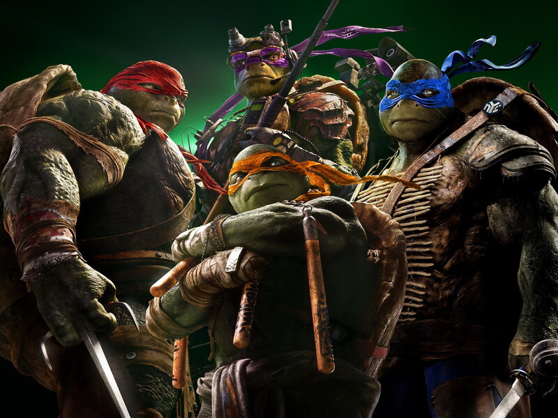 Four Turtle Warriors — Green, Dramatic, 3d Render, Swords