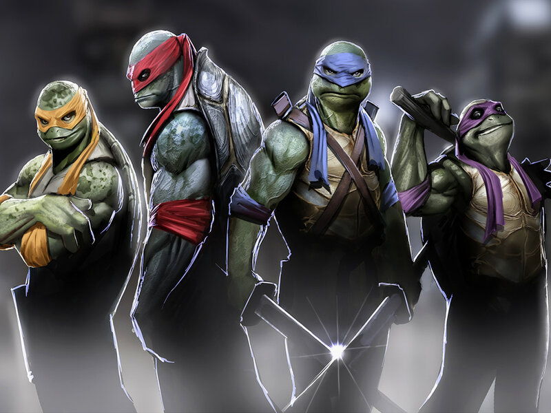 Four Turtle Warriors — Green