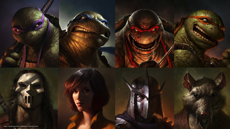 Four Turtles and Four Characters