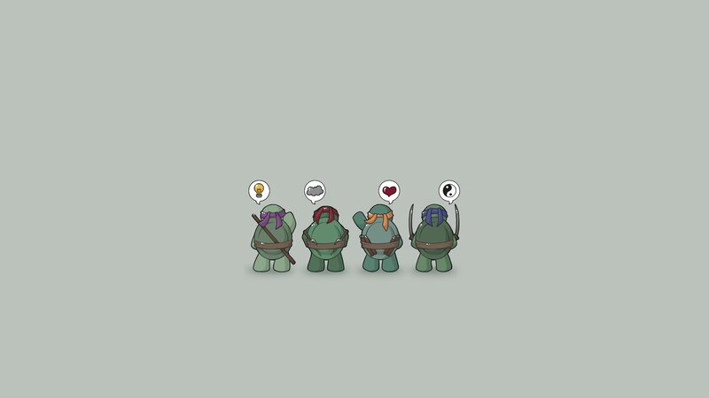 Four Turtles from Back