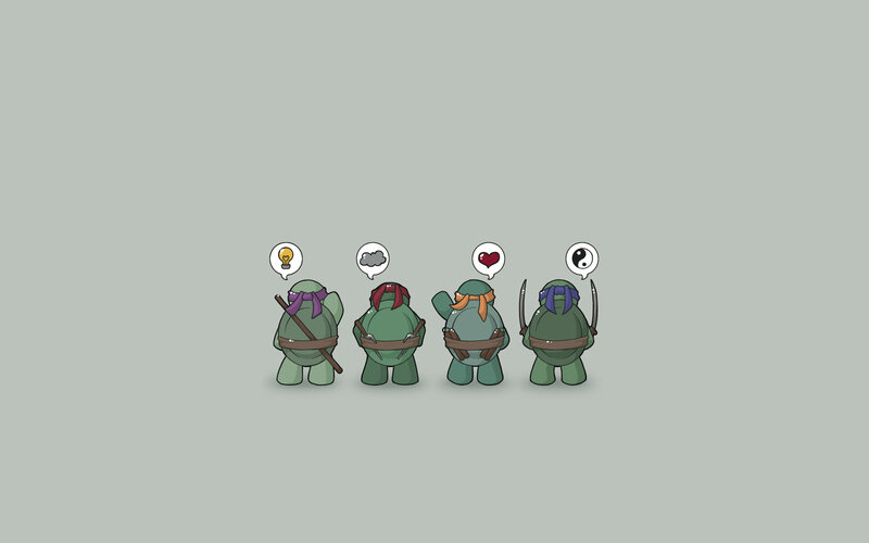 Four Turtles from Behind