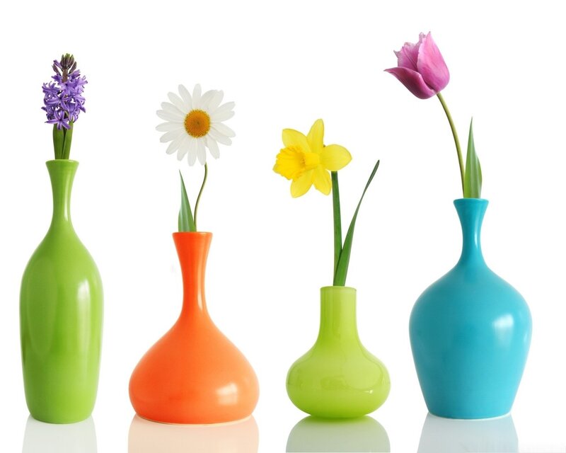 Four Vases with Flowers