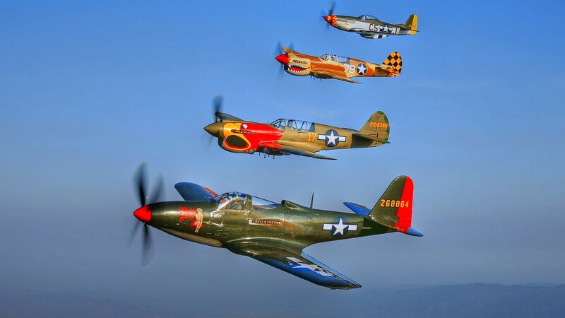Four Vintage Military Planes