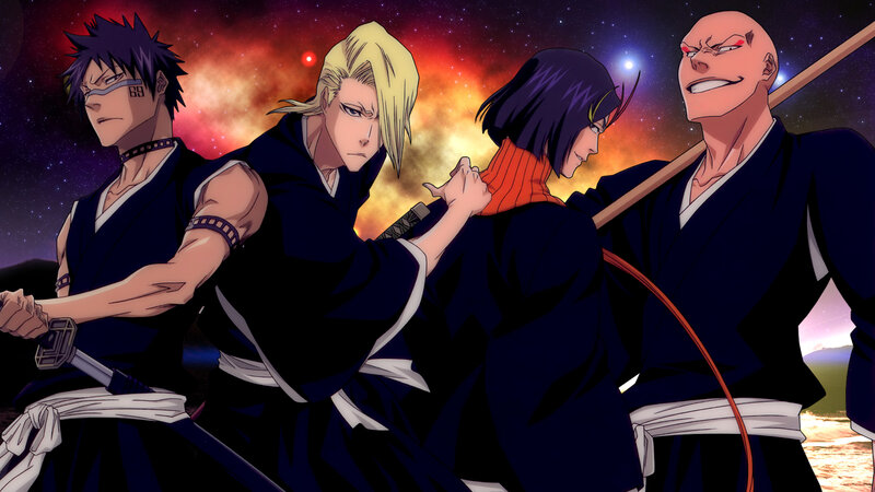 Four Warriors in Black Robes