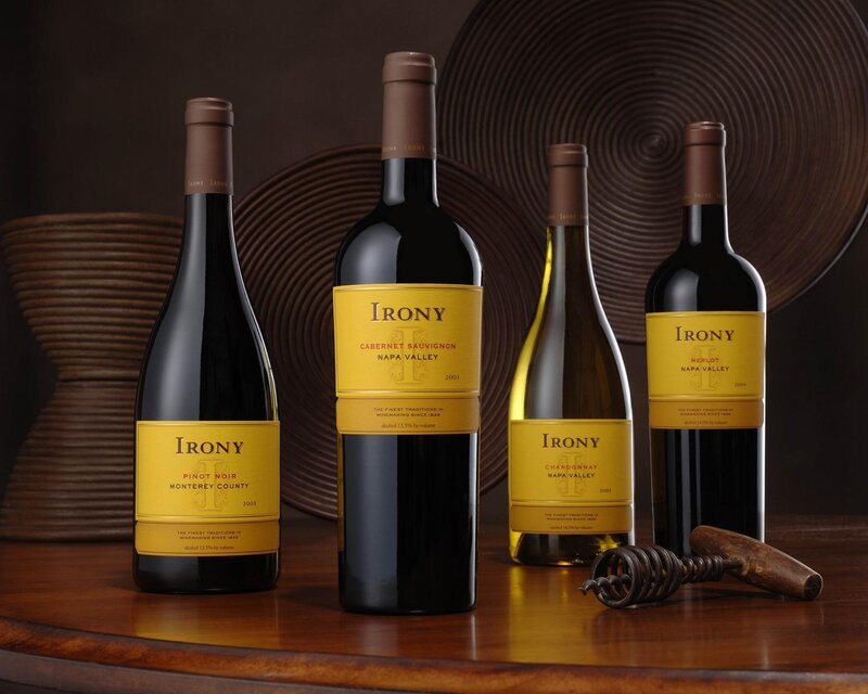 Four Wine Bottles