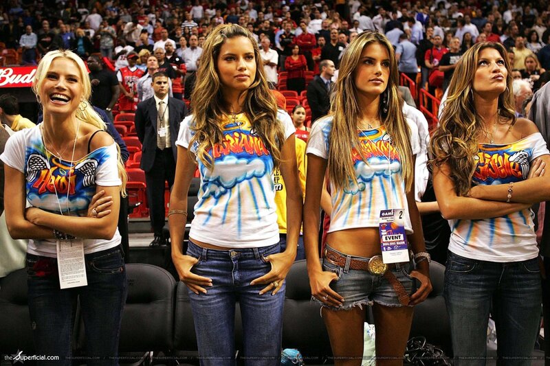 Four Women at Basketball Game