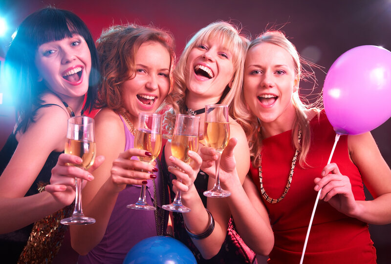 Four Women at Party