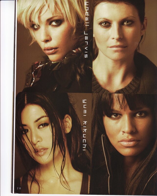 four women in a collage