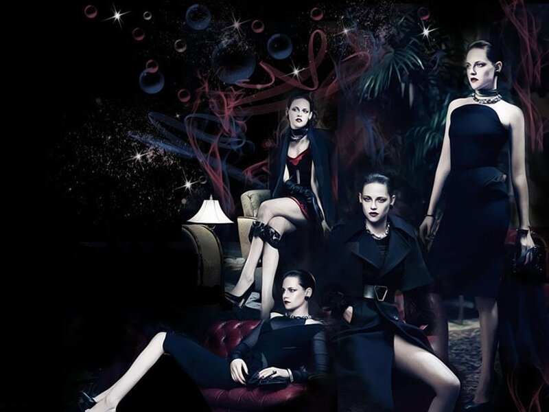 Four Women in Black Outfits — Dramatic
