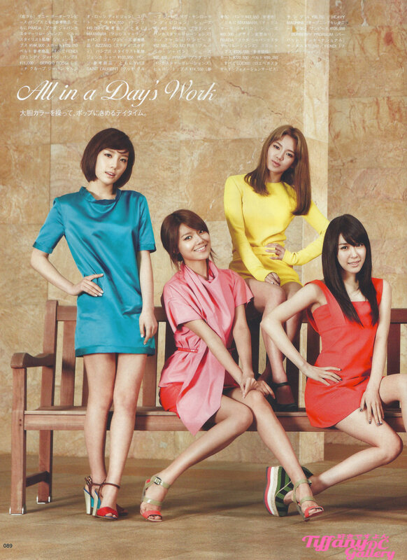 Four women in colorful dresses