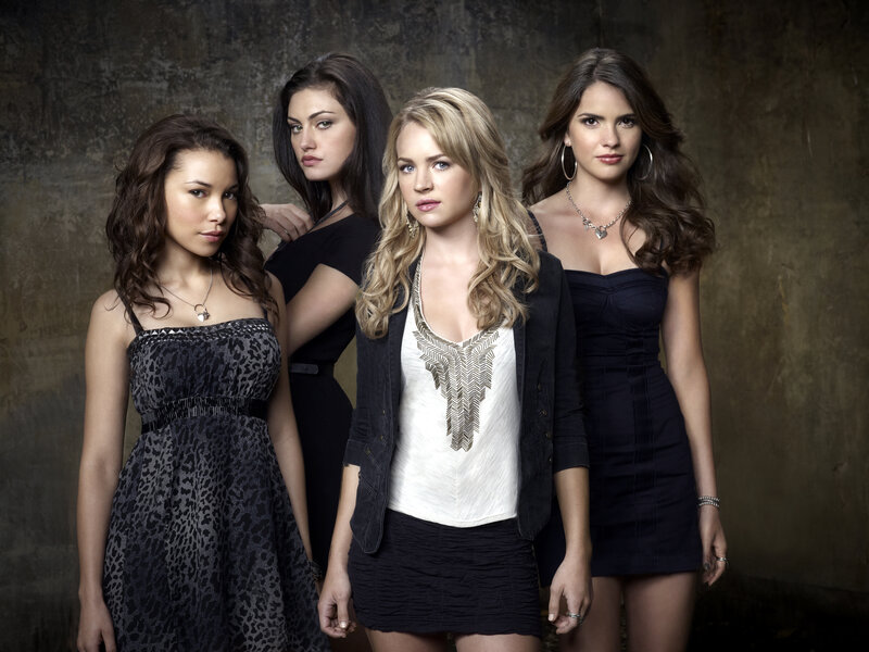 Four Women in Dresses — Black, Serious