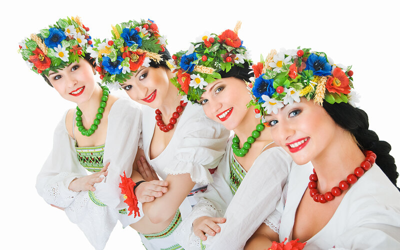 Four Women in Folk Costumes