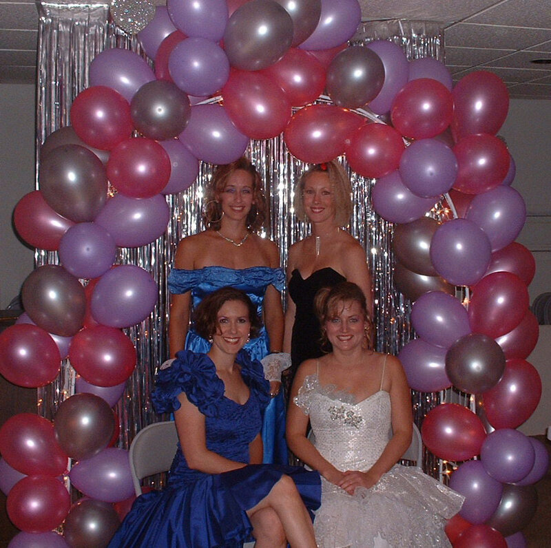 Four Women in Formal Dresses — Purple