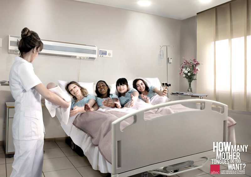 Four Women in Hospital Bed