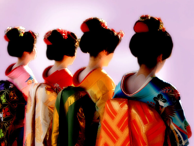 Four Women in Kimonos