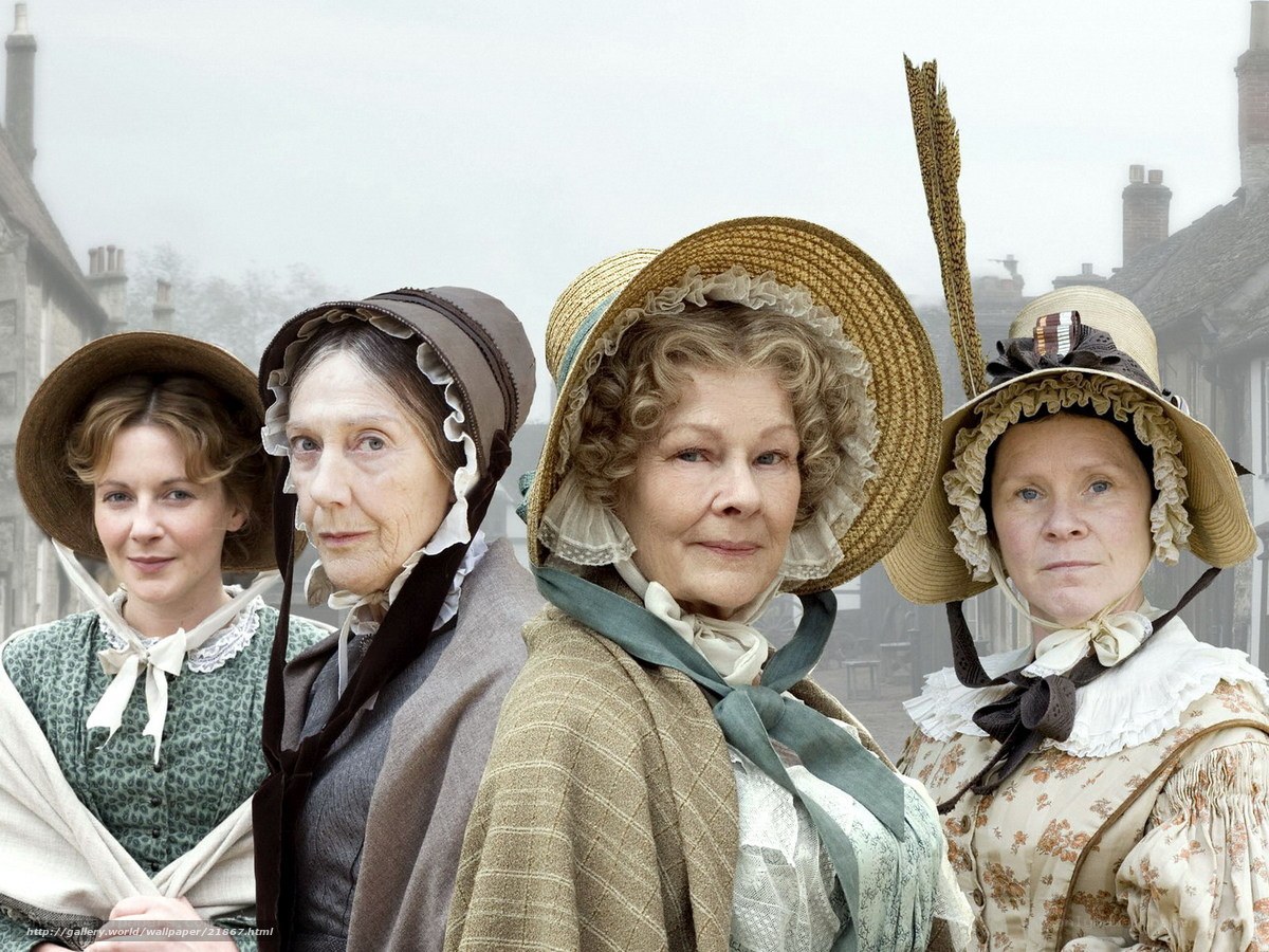 Four women in period attire