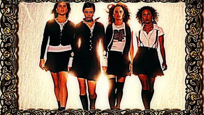 Four Women in School Uniforms — Black