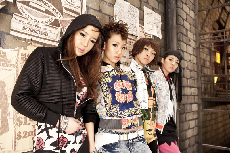 four women in urban fashion