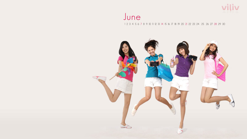 four women jumping for june calendar