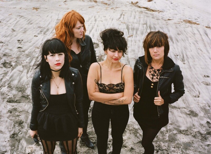 Four Women on Beach — Black