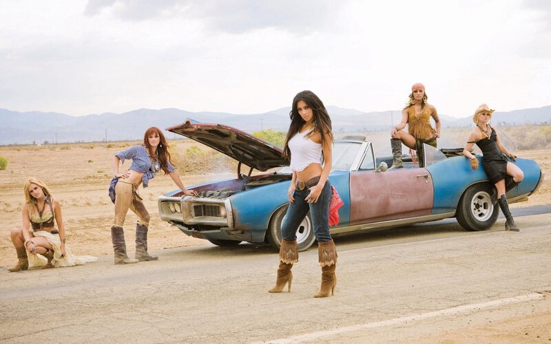 Four Women with a Car
