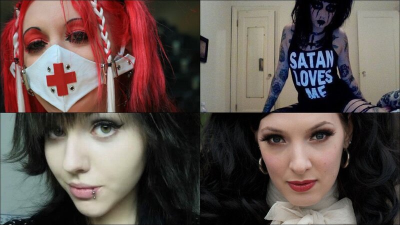 four women with alternative fashion