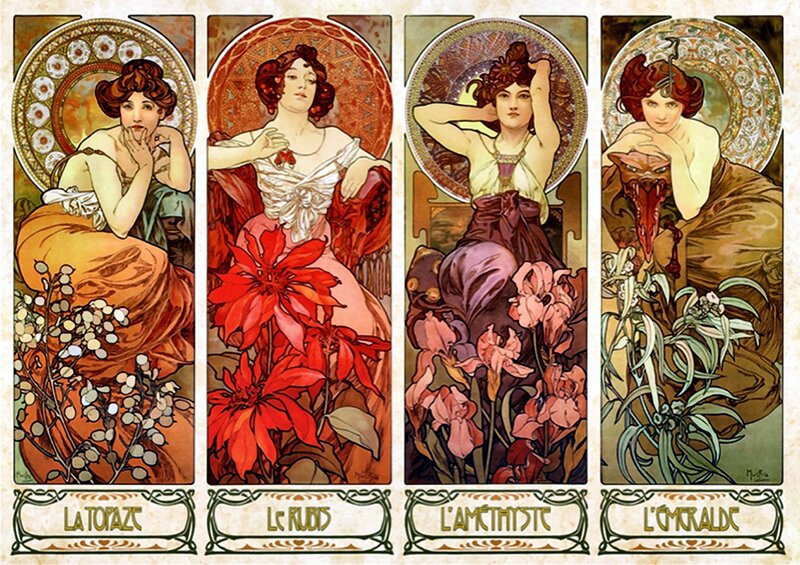 Four Women with Gemstones