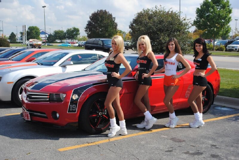 Four Women with Red Car — Outdoor