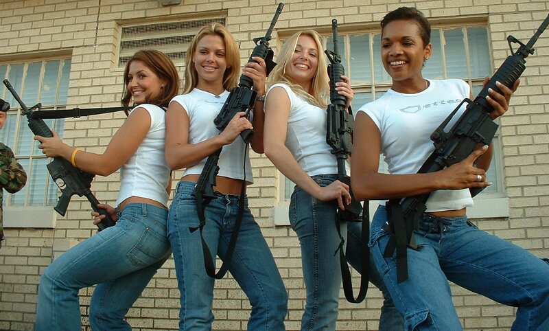 Four Women with Rifles — Blue