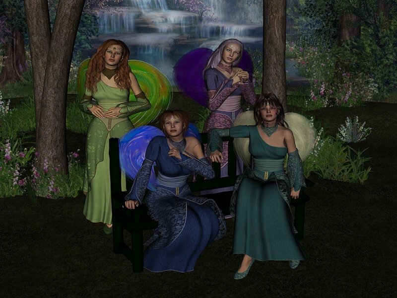 Four Women with Wings