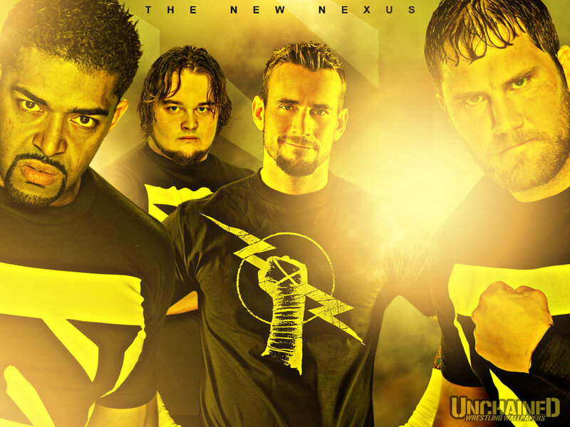 Four Wrestlers in Black Shirts