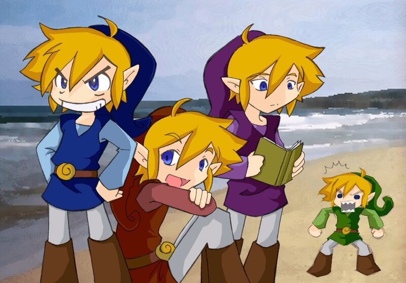 Four Young Elf-like Characters