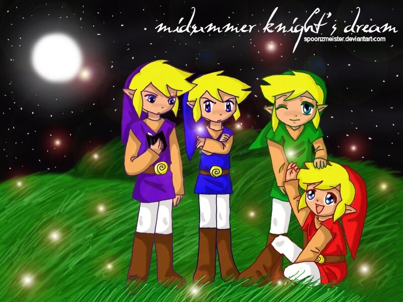 Four Young Link Characters
