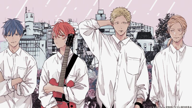 Four Young Men in White Shirts