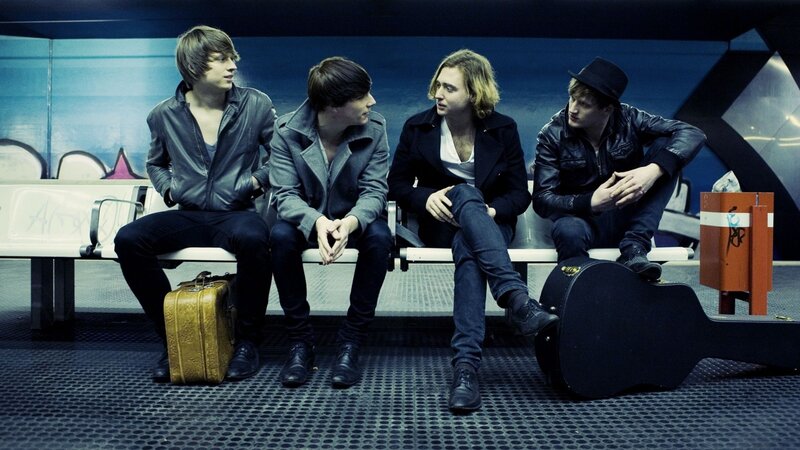 Four Young Men on Bench