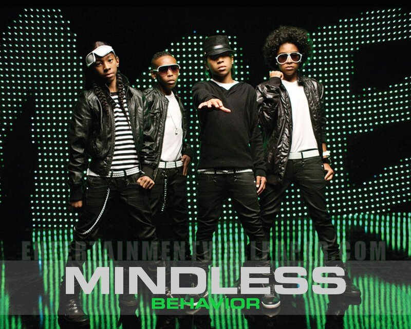 Four Young Men Posing — Black