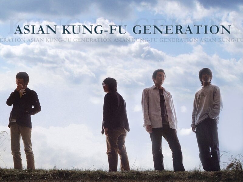 Four Young Men Standing — Blue, Serene
